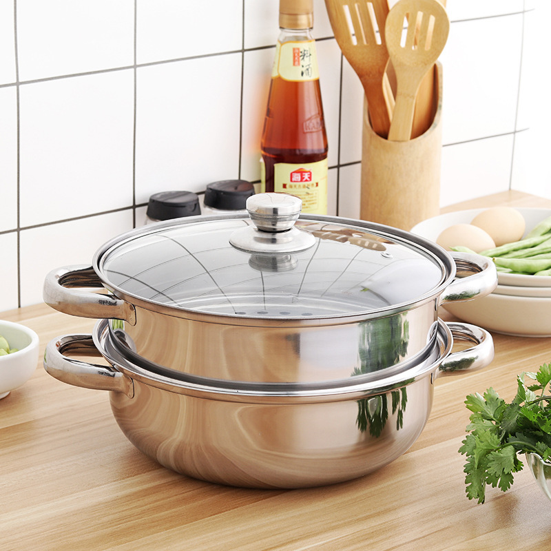 Factory direct sale new 410 stainless steel steamer pot HC-02301-B-410