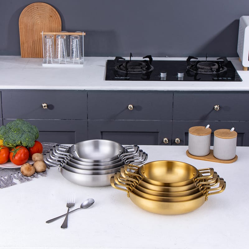 Korean nonstick carbon 201 stainless steel kitchen modren woks HC-01919 Featured Image