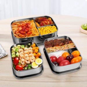 Good quality stainless steel detachable kids lunch box set HC-02934