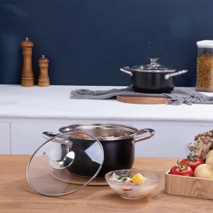 Granite coating high quality kitchen non stick cookware set HC-0009