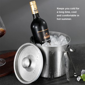 Tight-seal stainless steel ice bucket HC-FT-02619-A