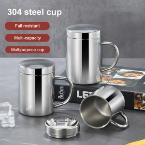 Travel-friendly rust-resistant mug cup HC-FT-03324