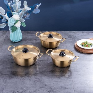 Stainless steel non-stick popular design cooker wok pot HC-01913