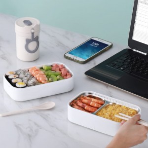 Factory wholesales stainless steel multicolored rectangle bento food box HC-02916