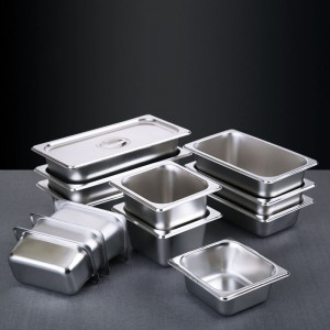 गहरे फ्लैट-तल वाले मानक वजन वाले होटल के खाने के बर्तनों को आसानी से धोना HC-02809