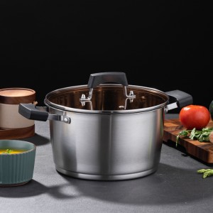 Non-stick grosir biaya masak set peralatan masak pawon stainless HC-0065