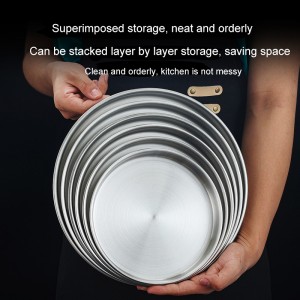 Sturdy round shape stainless steel plate HC-FT-P0006