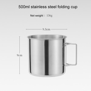 Travel-friendly serve coffee stainless steel cup HC-HM-0005D
