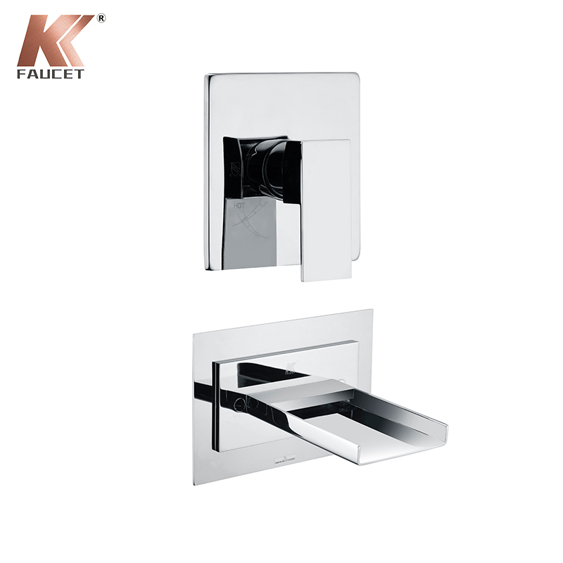 KKFAUCET Square Trim Kit With Water Fall Spout