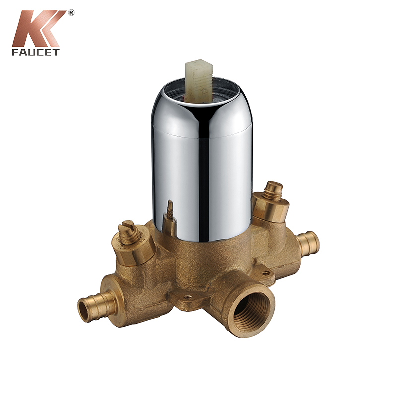 KKFAUCET Solid Brass Pressure Balance Valve With Pex Connect