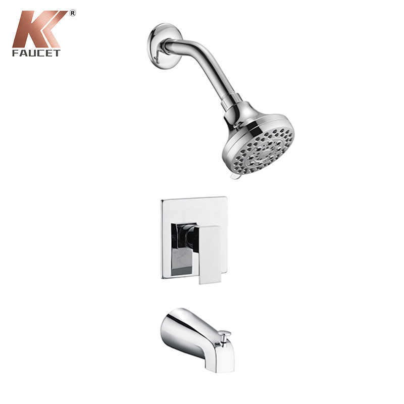 KKFAUCET Square Shower Trim Kit With Rain Shower And Spout Featured Image
