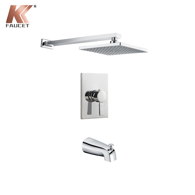 KKFAUCET Shower Trim Kit With Shower Head And Spout With Diverter