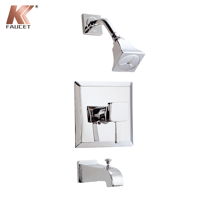 KKFAUCET Shower Trim Kit With Shower Head And Brass Spout