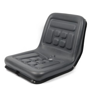 YY11 – Black Tractor Seat with Slide Track Anti-Rust Iron Plate Easy Installation with a Drain Hole Universal Tractor Seat
