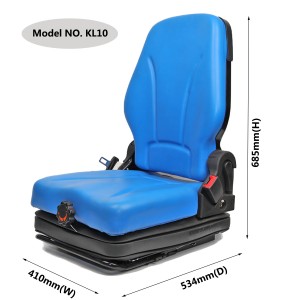 I-Deluxe Foldable Backrest Adjustable Construction Forklif Dump Truck Seat