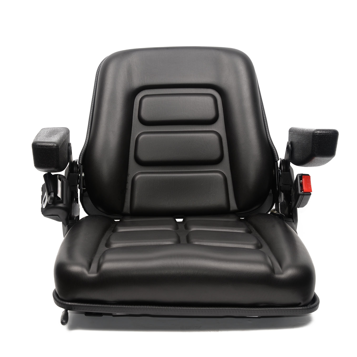 Aftermarket Universal Adjustable Forklift Seat with Safety Belt, Full Suspension Seat with foldable cushion Featured Image