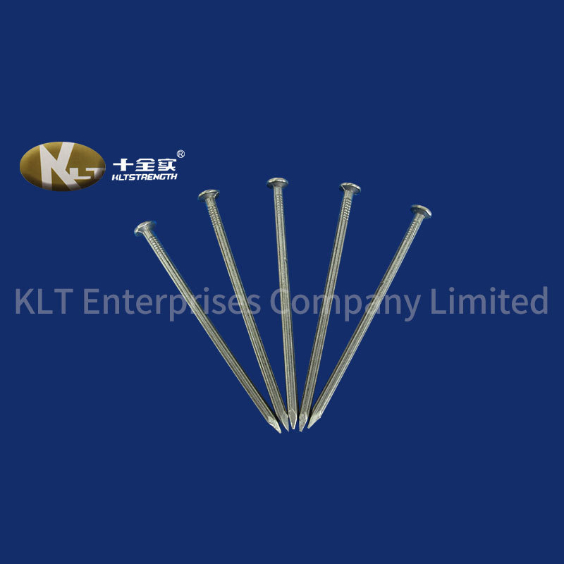 High Quality 100mm Wire Nails - Bright Finish Concrete Steel Wire Nails With Fluted Shank  – KLT