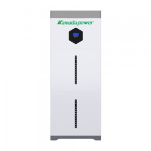 Inversor de corriente vertical de pared con batería Lifepo4 integrada de 25,6 V y 200 Ah, sistema todo en uno