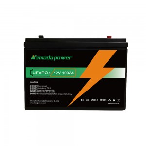 Inzira Yimbitse 6500+ Amagare 12v 100Ah Lifepo4 Batteri