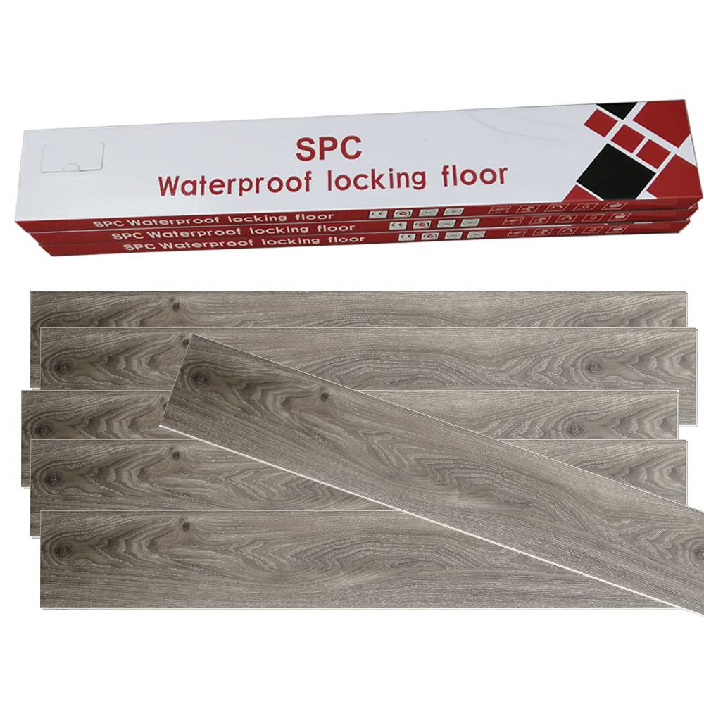 Virgin PVC material SPC flooring  waterproofing flooring with click system 4mm thickness