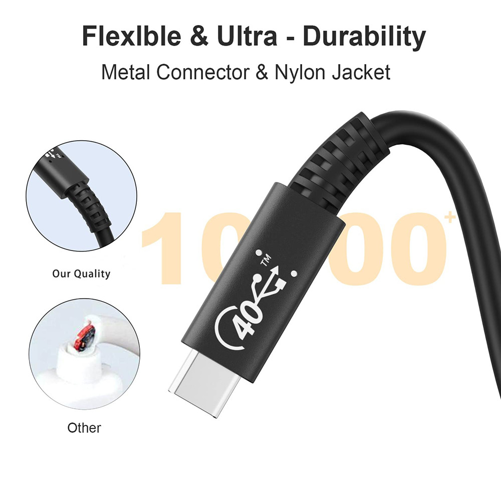 USB-IF ਪ੍ਰਮਾਣਿਤ USB4 ਕੇਬਲ 2.6FT