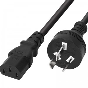 Factory made hot-sale 2 Cores Power Cord - Argentina 3Pin Plug to C13 tail power cord – Komikaya