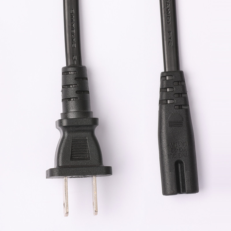 Cable alimentación europeo  Hama 00223273, enchufe de 2 clavijas, conector  CA C7, 1,5 m, Protección contra dobleces, Negro