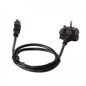 Factory source Japan Ac Power Cord - UK 3pin Plug to C5 tail power cord – Komikaya