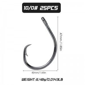 DEMON CIRCLE HOOKS IN LINE 3X STRONG H14401