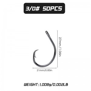 DEMON CIRCLE HOOKS IN LINE 3X STRONG H14401