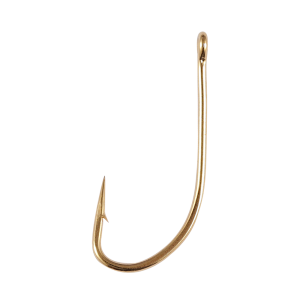 High definition Aberdeen Worm Hook - H14001 GOLD HOOK WITH RING – KONA