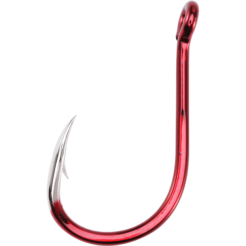 Wholesale Wide Gape Carp Hooks - D10257 3X Strong Chinu Pressing cutting point with ring in transparent red – KONA