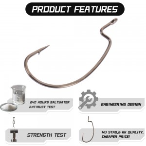 Wide Crank Carp Fishing Hook  L41901