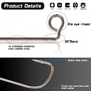 90 Degree big eye Jig  Hook  L51301