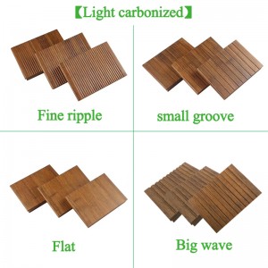 Antislip Outdoor Decking Light Color Moso Bamboo Flooring