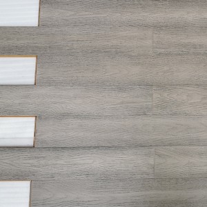 Embossed Horizontal Bamboo Flooring Gray Color
