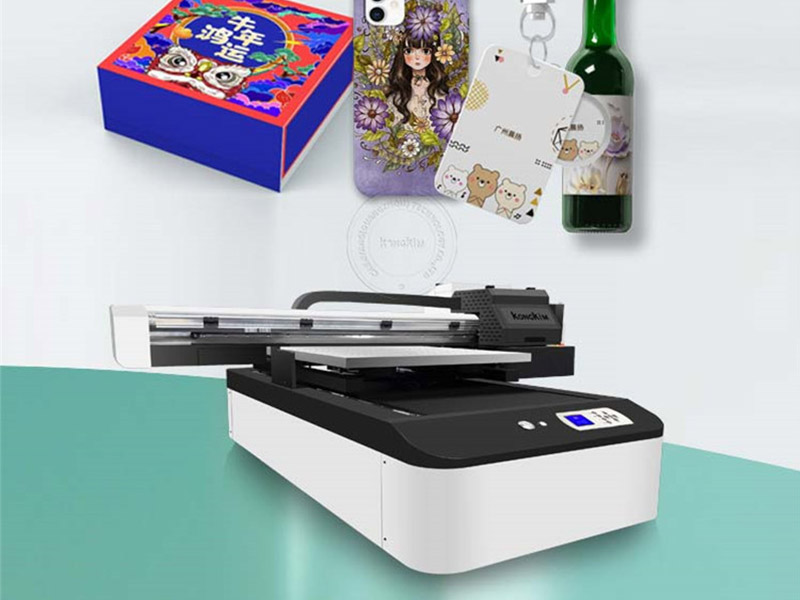 KK-6090 A1 A2 60x90cm Flatbed UV Printer For Glass Bottle Phone Case Printing