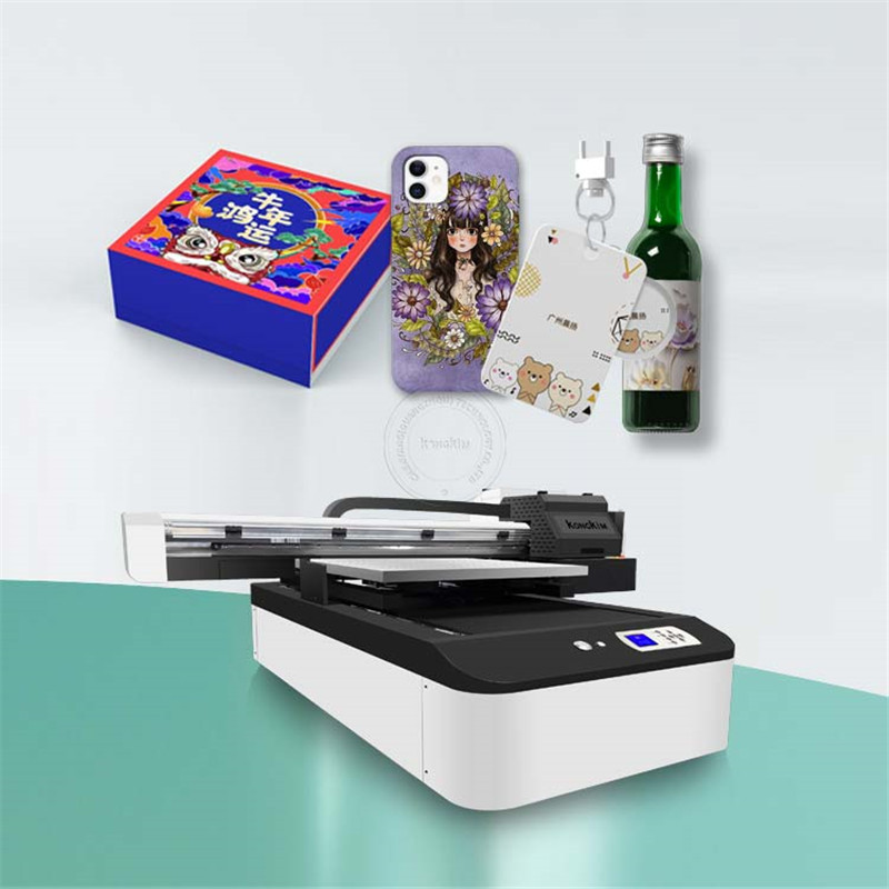 Impresora UV plana A1 A2 de 60x90cm para impresión de fundas de teléfonos con botellas de vidrio KK-6090