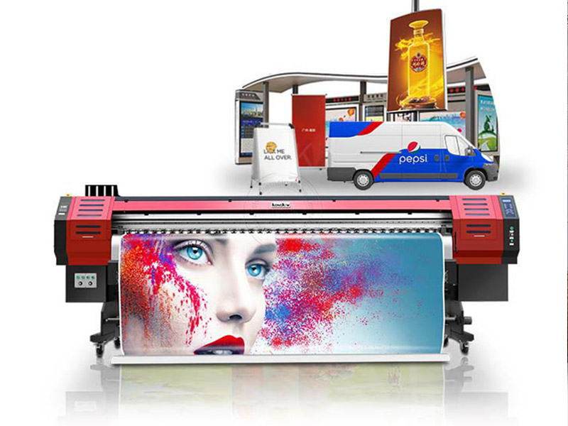 ຮູບແບບຂະຫນາດໃຫຍ່ Vinyl Flex Banner Billboard Double Xp600 I3200 DX5 Printheads 3.2m Eco Solvent Printe