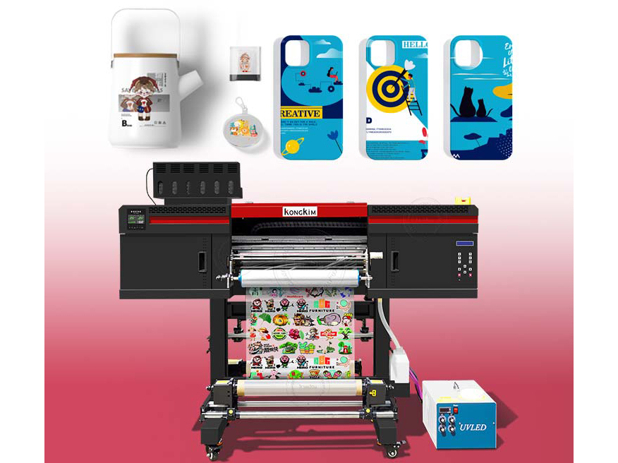 Roll to roll 60cm UV DTF printing machine na may 3pcs I3200-U1 print head