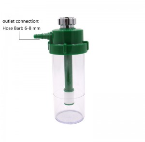 Vertical bull nose medical oxygen regulator inhalator oxygen flow meter with humidifier and cannula
