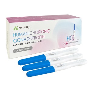 OEM/ODM Manufacturer Economical Test Strips - Ks-HCG-3 High Accuracy Rapid Midstream HCG Pregnancy Test for 3 Persons  – Konsung