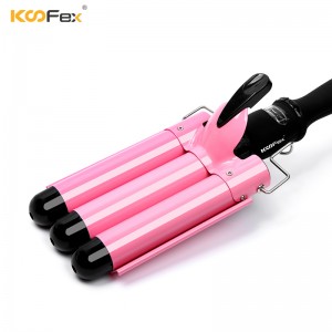 KooFex Home Ceramic Hair Iron LCD/LED Quick Heating PTC Hair Iron with 3 Barrels