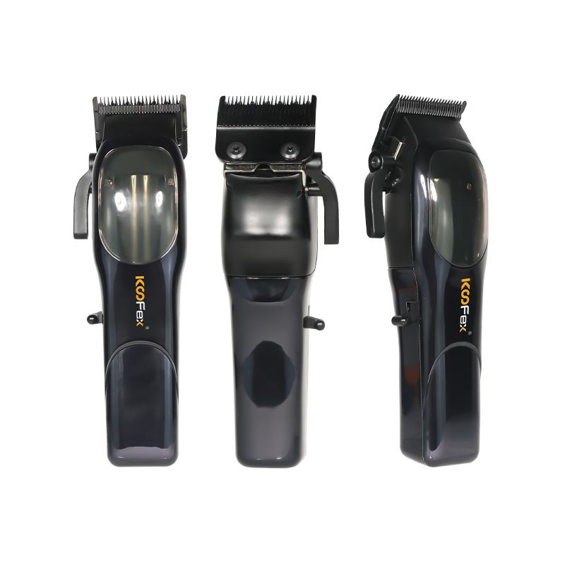 KooFex նոր դիզայն BLDC մազ կտրող առանց խոզանակի շարժիչ վարսավիրական կտրիչ լիցքավորման հիմքով