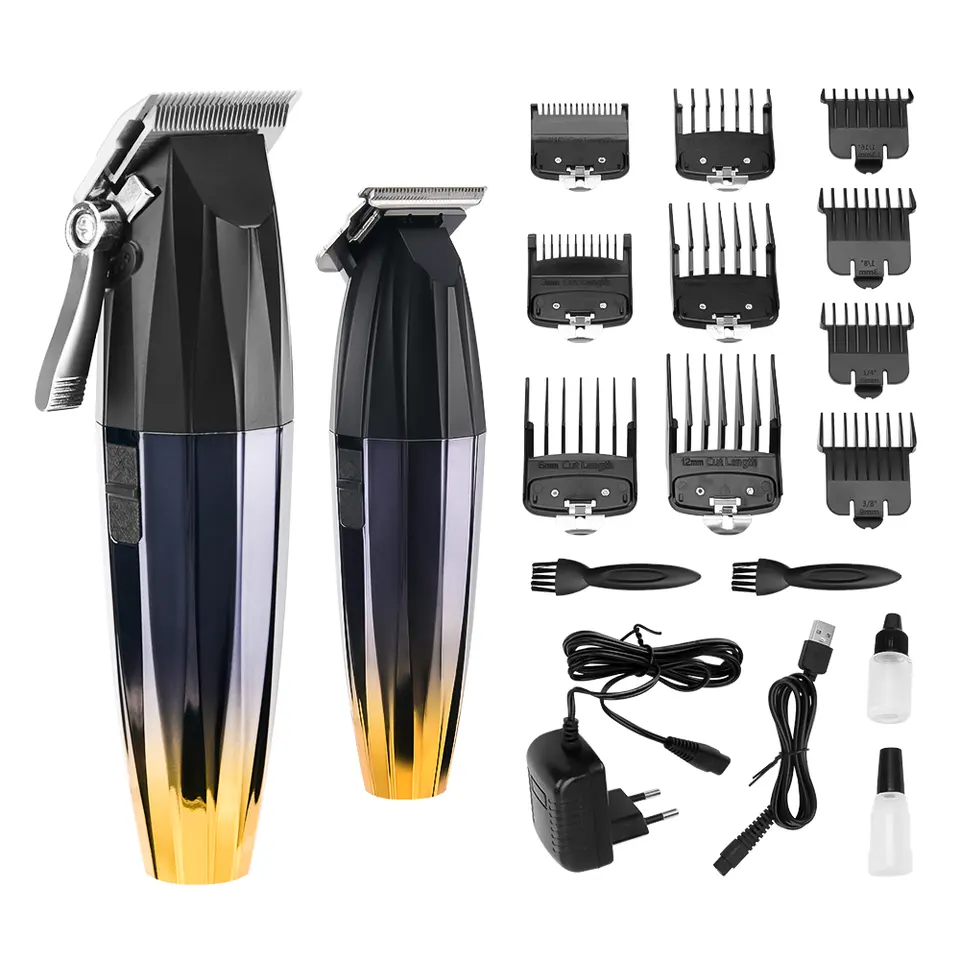 Koofex recarregável masculino ferramentas de corte de cabelo pro barbeiro aparador máquina de cortar cabelo kit