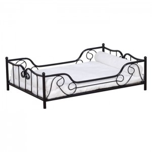 Metal pet beds with sleeping pet cushion pad