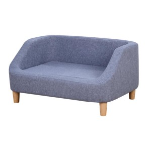 Newest design wood frame upholstery luxury big dog bed