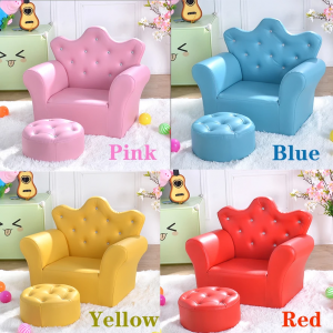 2-piece set of crown children’s sofa leather odor-free children’s chairs