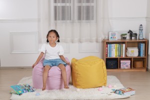 Colorful Bean bag chair fabric pouf sectional sofa
