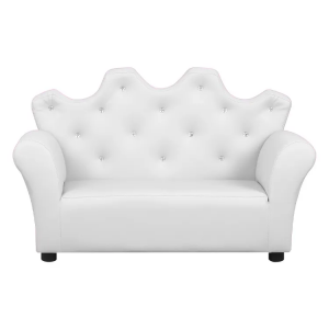Double wide position kids sofa crown baby sofa leather waterproof odorless children’s furniture chair